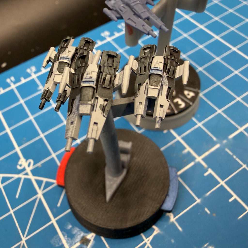 Human Alliance Trident fighter Squadron(6): Halo Armada Miniatures (18mm)