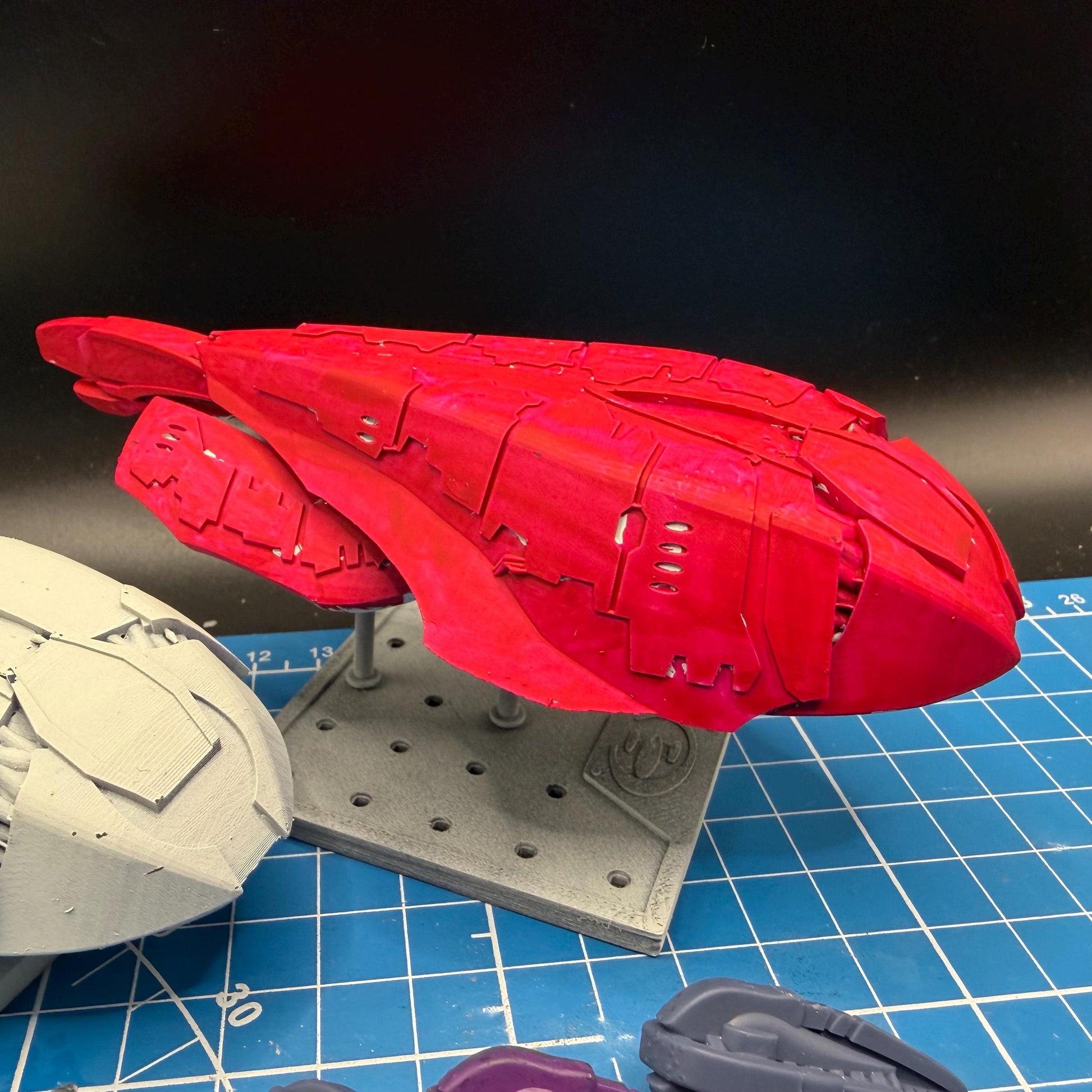 Halo Fleet Battles Proxy Covenant Carrack Merchant Cruiser Upgrade set for epic scale space games