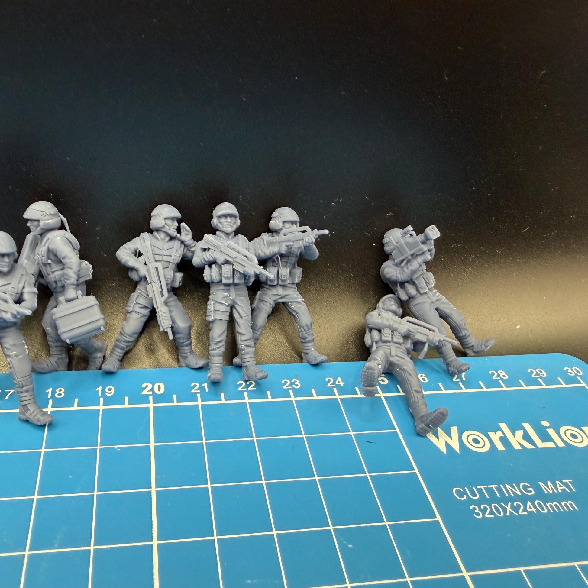Earth Mobile Infantry set (18) for Star Wars Legion proxies, Grimdark Future scale games 35mm