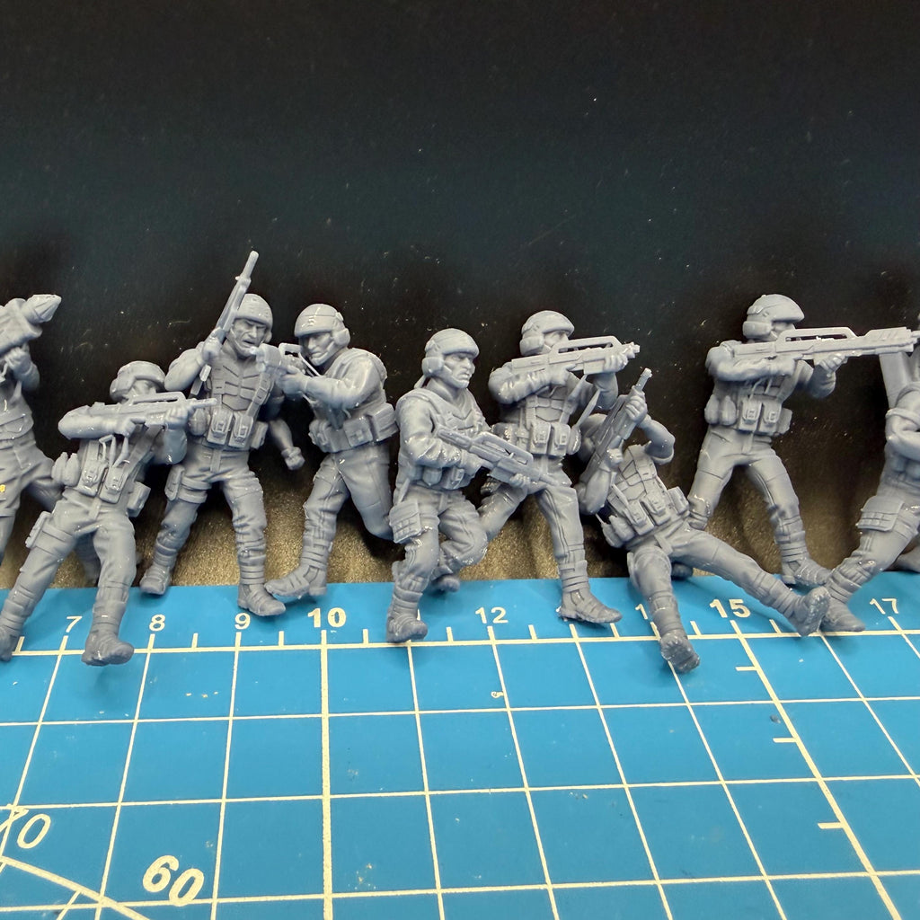 Earth Mobile Infantry set (18) for Star Wars Legion proxies, Grimdark Future scale games 35mm