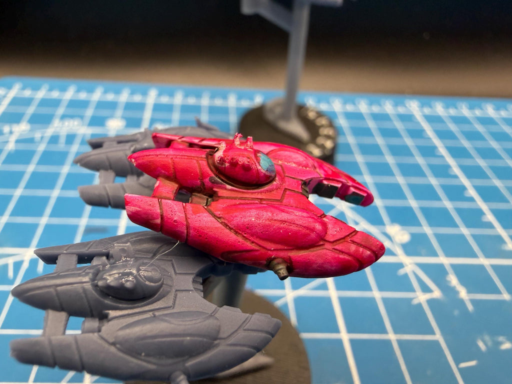 Covenant Vampireclass fighter squadron (6) Halo Armada Homebrew or other miniatures games 22mm