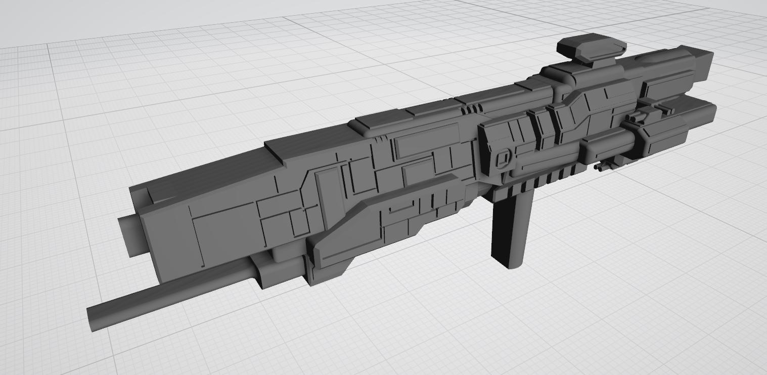 UNSC Gladius Heavy Corvette Miniature (39mm) - Halo Armada Homebrew