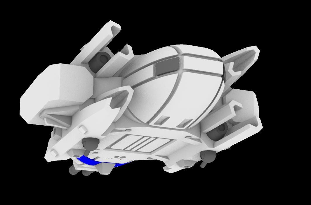 Babylon 5 Earthforce Monsoon Gunboat for miniatures games 66mm