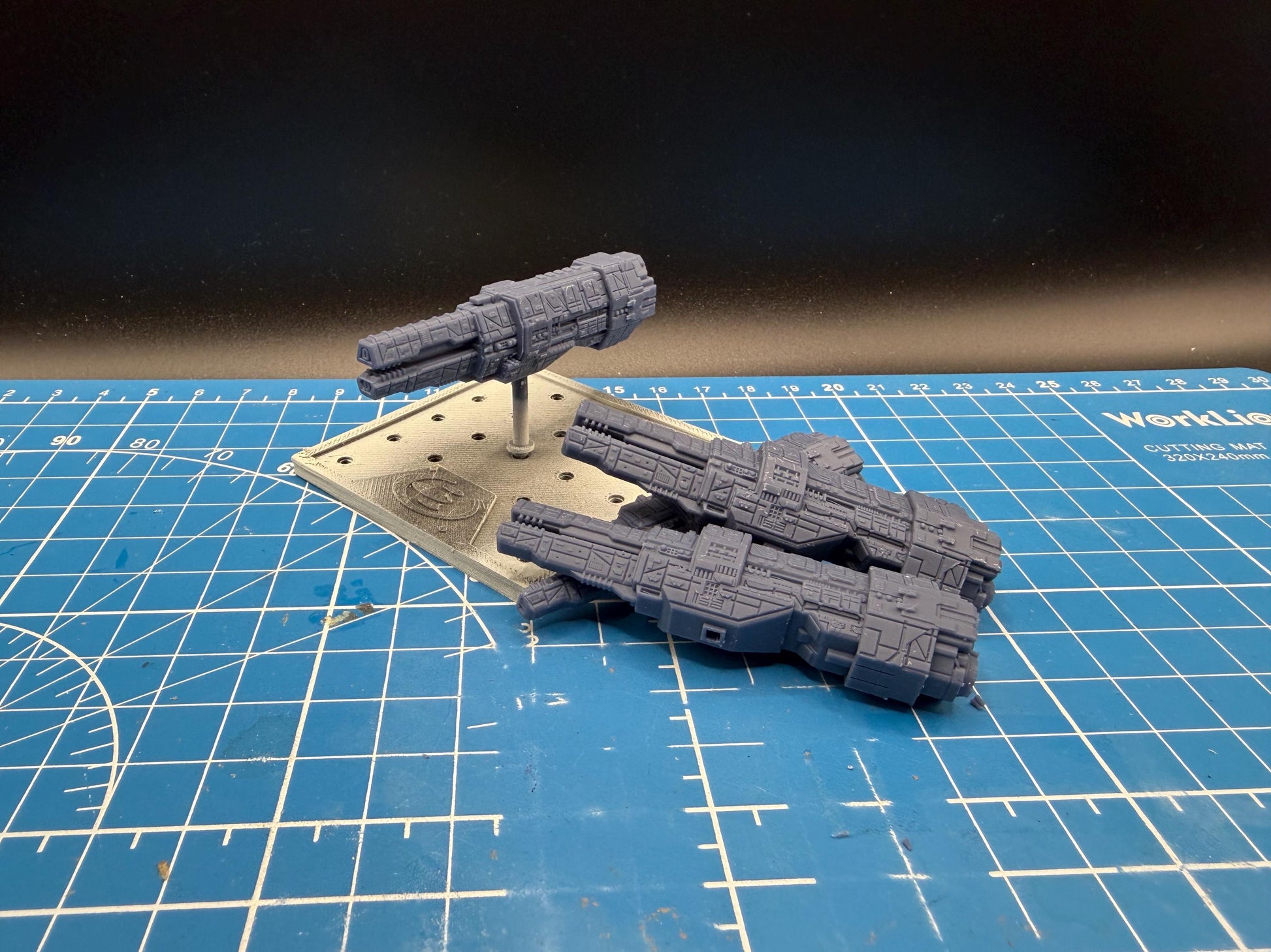 Halo Fleet Battles Proxy UNSC Artemis Battlecruiser Upgrade set for epic scale space games
