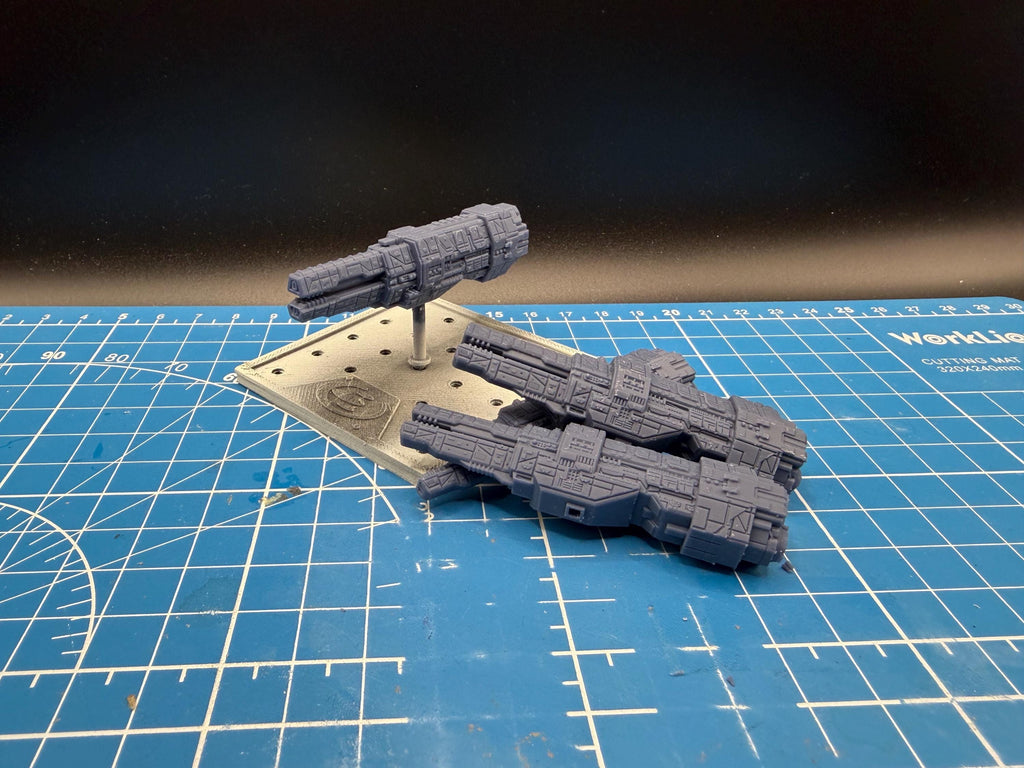 Halo Fleet Battles Proxy UNSC Artemis Battlecruiser Upgrade set for epic scale space games