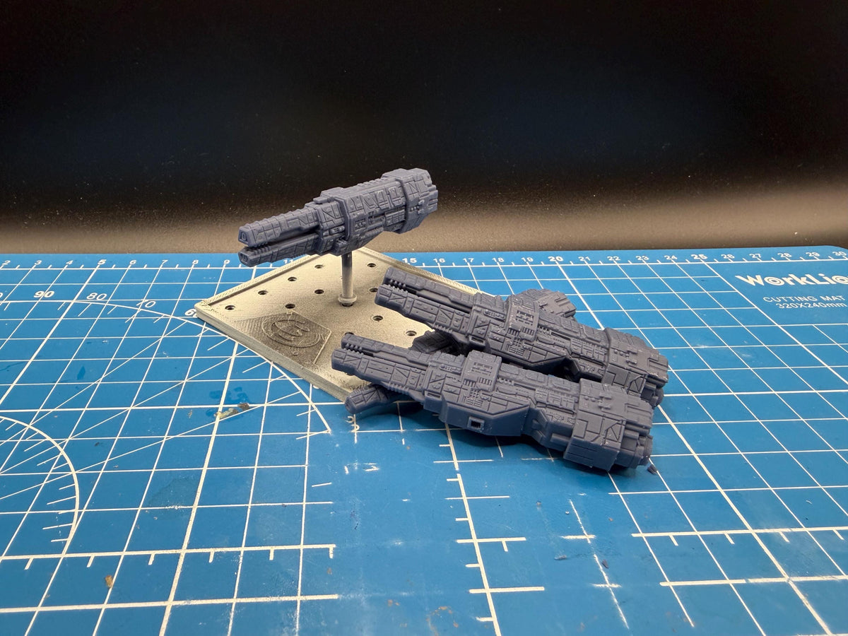 Halo Fleet Battles Proxy UNSC Artemis Battlecruiser Upgrade set for epic scale space games