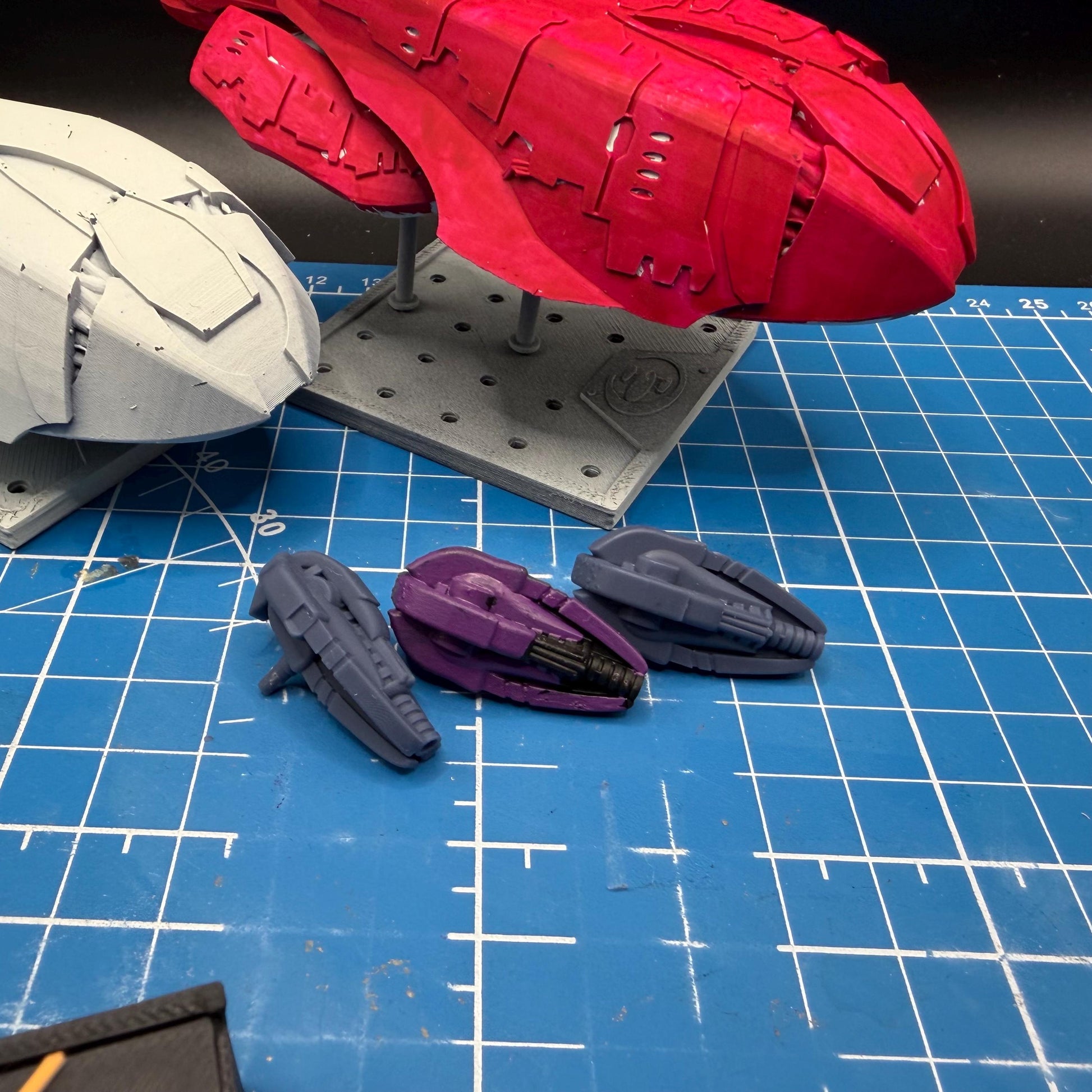 Halo Fleet Battles Proxy Covenant Carrack Merchant Cruiser Upgrade set for epic scale space games