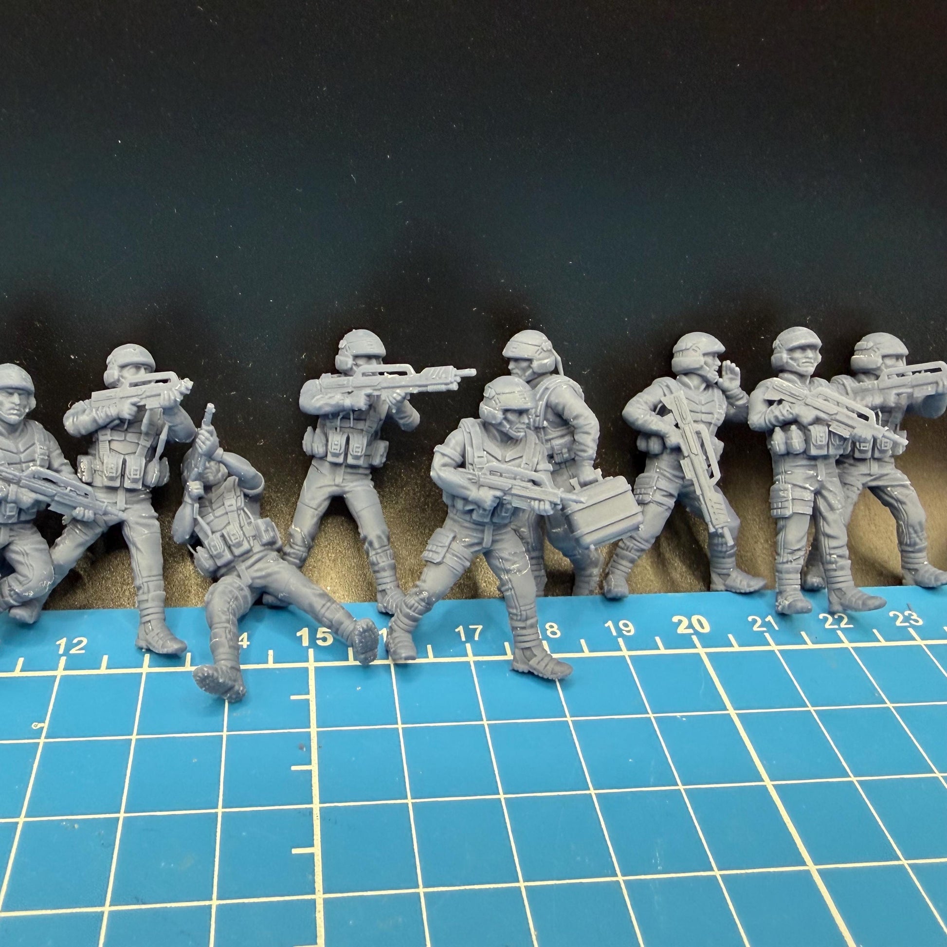 Earth Mobile Infantry set (18) for Star Wars Legion proxies, Grimdark Future scale games 35mm