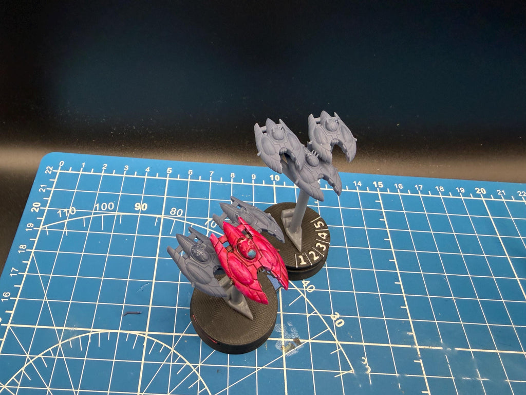 Covenant Vampireclass fighter squadron (6) Halo Armada Homebrew or other miniatures games 22mm