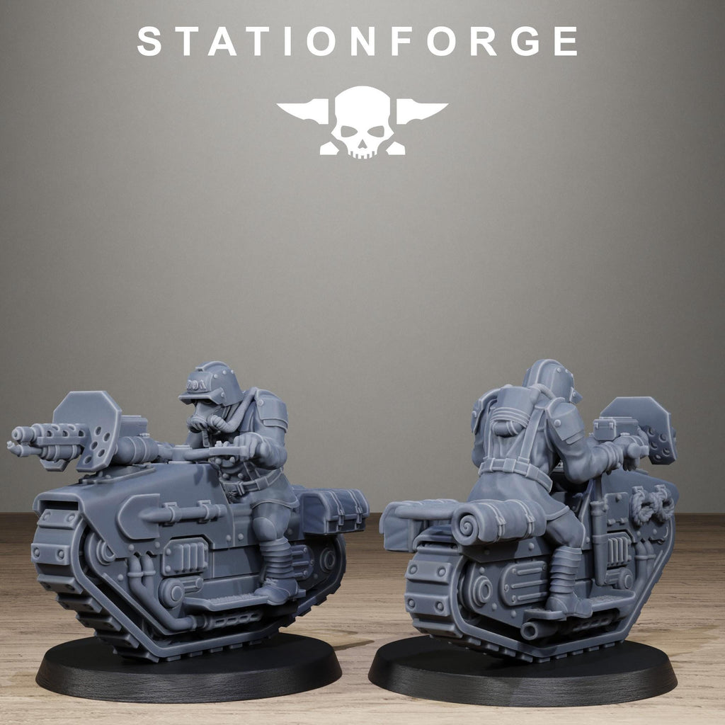 Grimguard War Treader Bike squad 32mm scale for Grimdark Future or other miniatures games