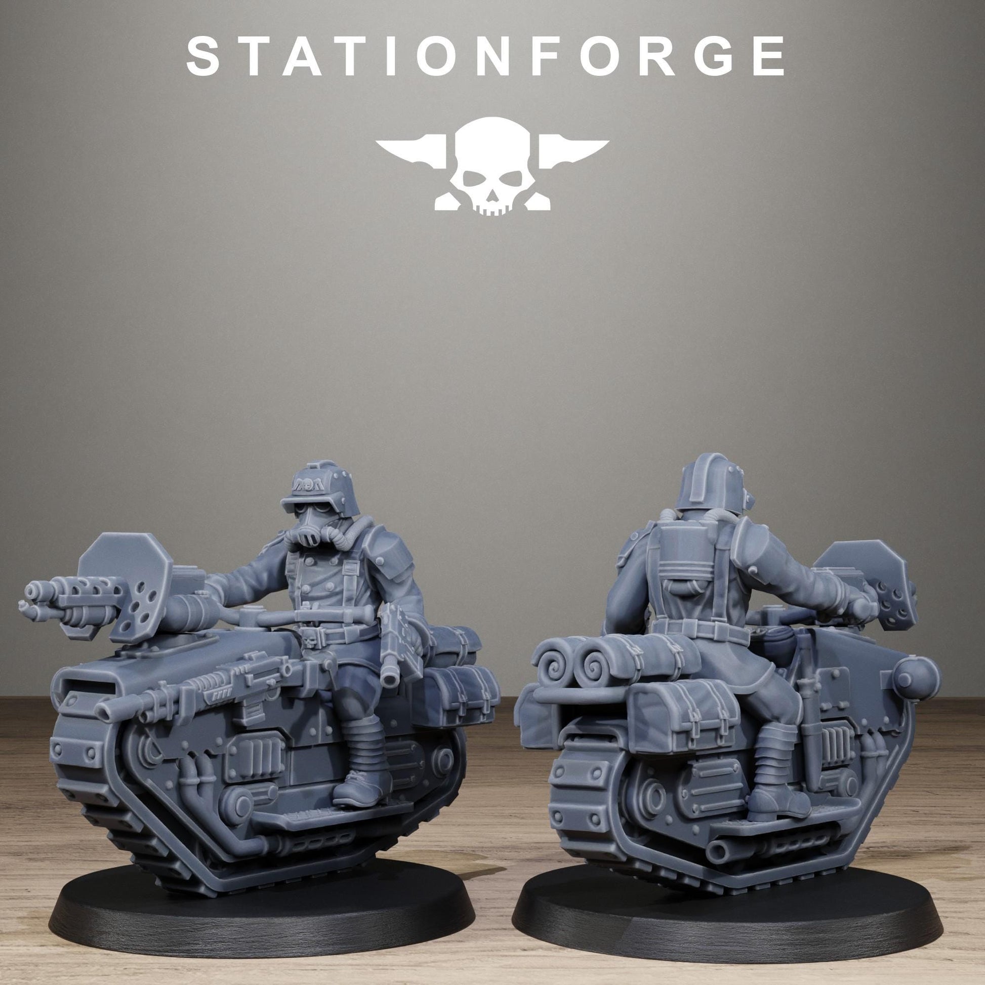 Grimguard War Treader Bike squad 32mm scale for Grimdark Future or other miniatures games