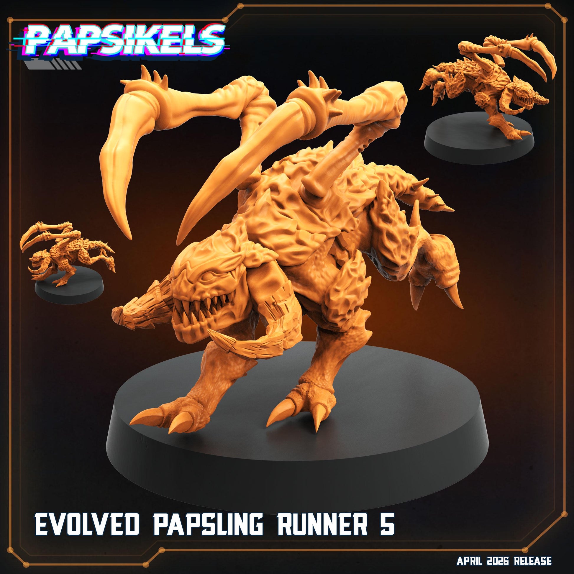 Papsikels Evolved Papsling Runners Squad (12 Minis) for 32mm games like Grimdark Future