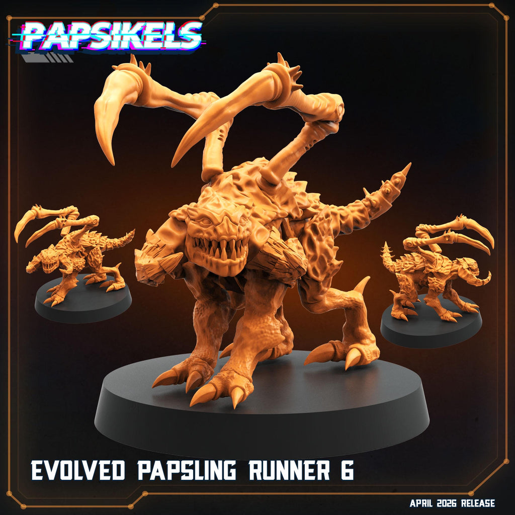 Papsikels Evolved Papsling Runners Squad (12 Minis) for 32mm games like Grimdark Future