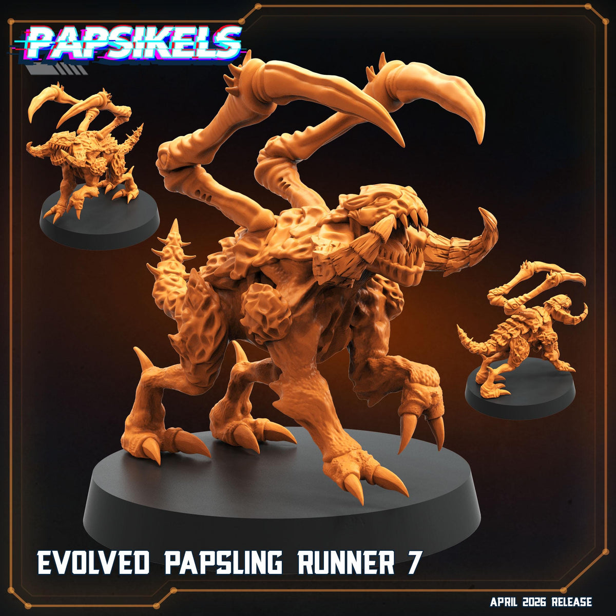 Papsikels Evolved Papsling Runners Squad (12 Minis) for 32mm games like Grimdark Future