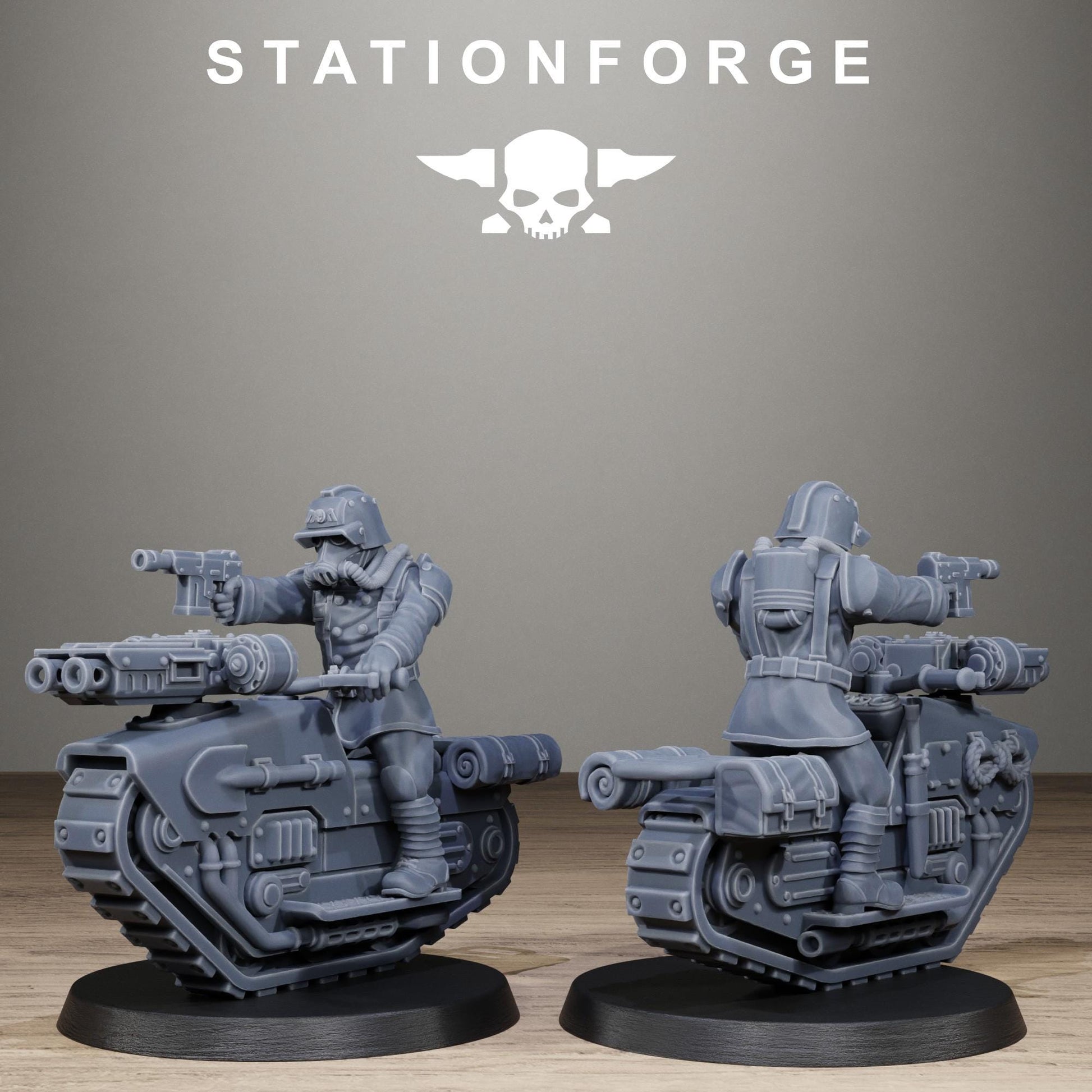 Grimguard War Treader Bike squad 32mm scale for Grimdark Future or other miniatures games