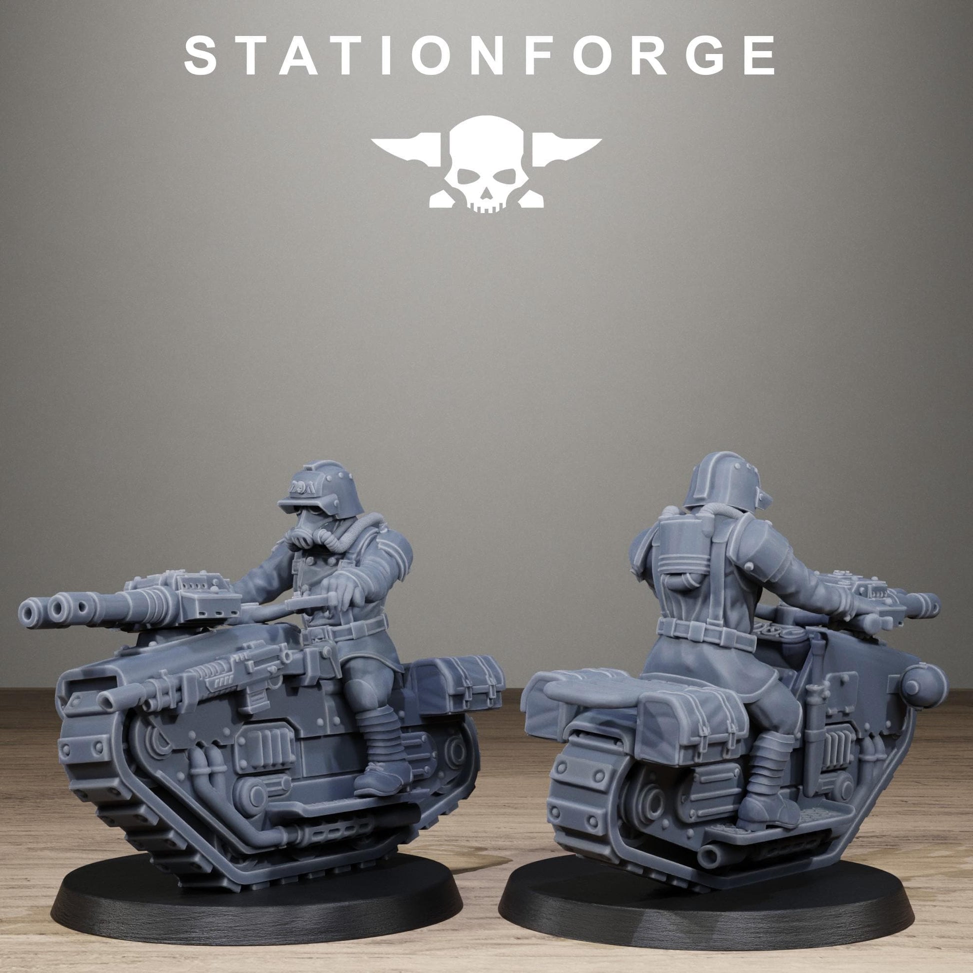 Grimguard War Treader Bike squad 32mm scale for Grimdark Future or other miniatures games