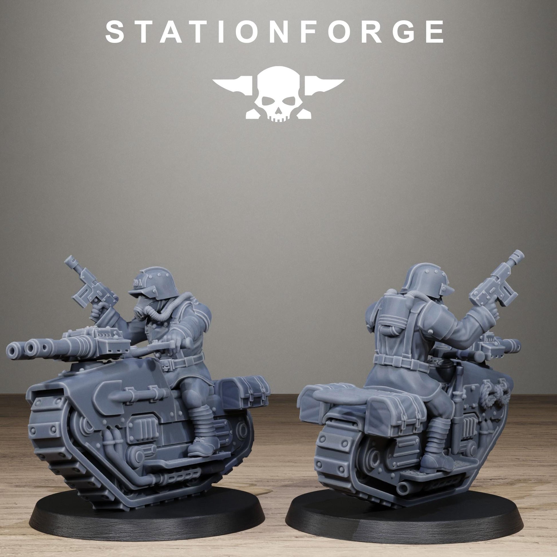 Grimguard War Treader Bike squad 32mm scale for Grimdark Future or other miniatures games