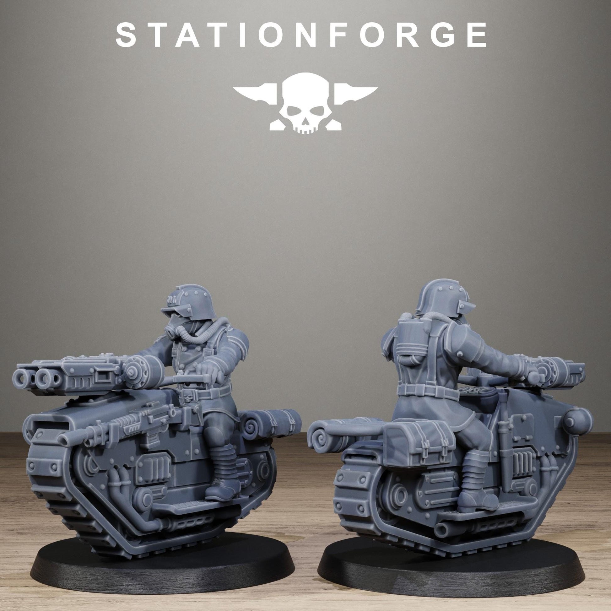 Grimguard War Treader Bike squad 32mm scale for Grimdark Future or other miniatures games