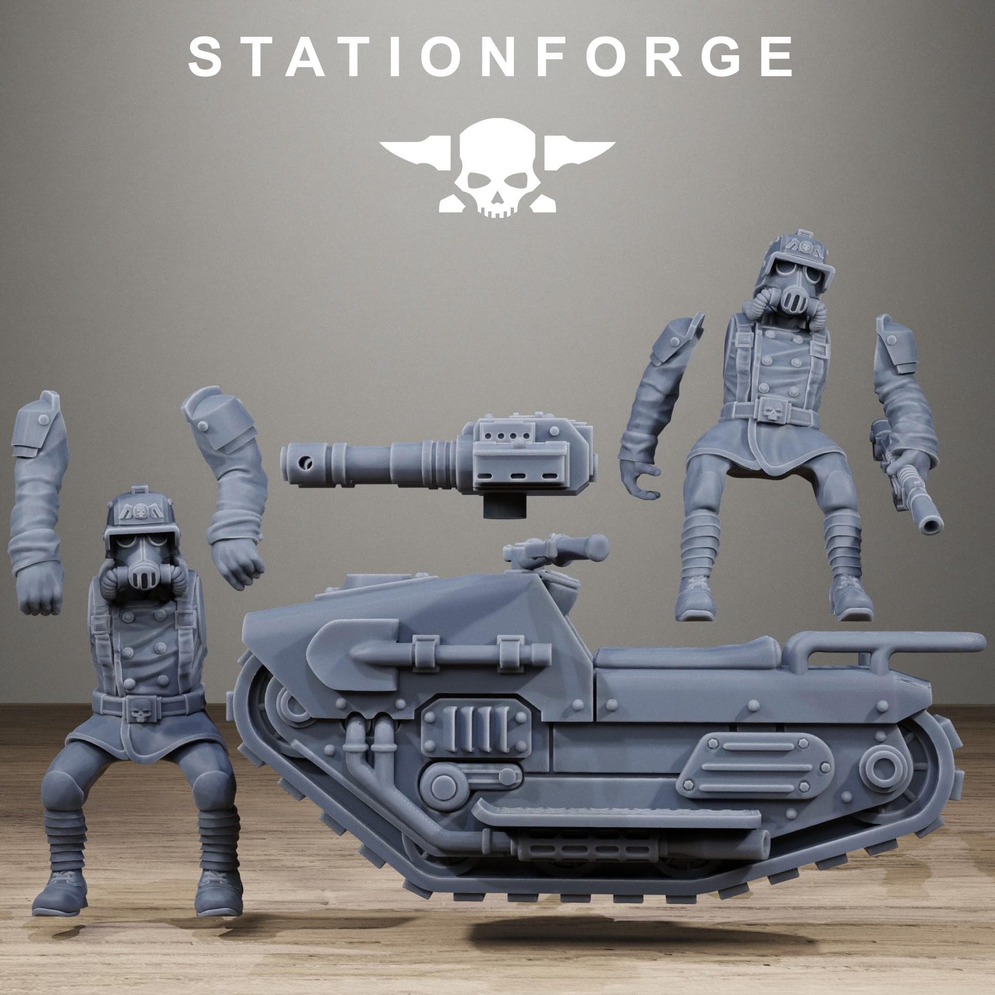 Grimguard War Treader Bike squad 32mm scale for Grimdark Future or other miniatures games