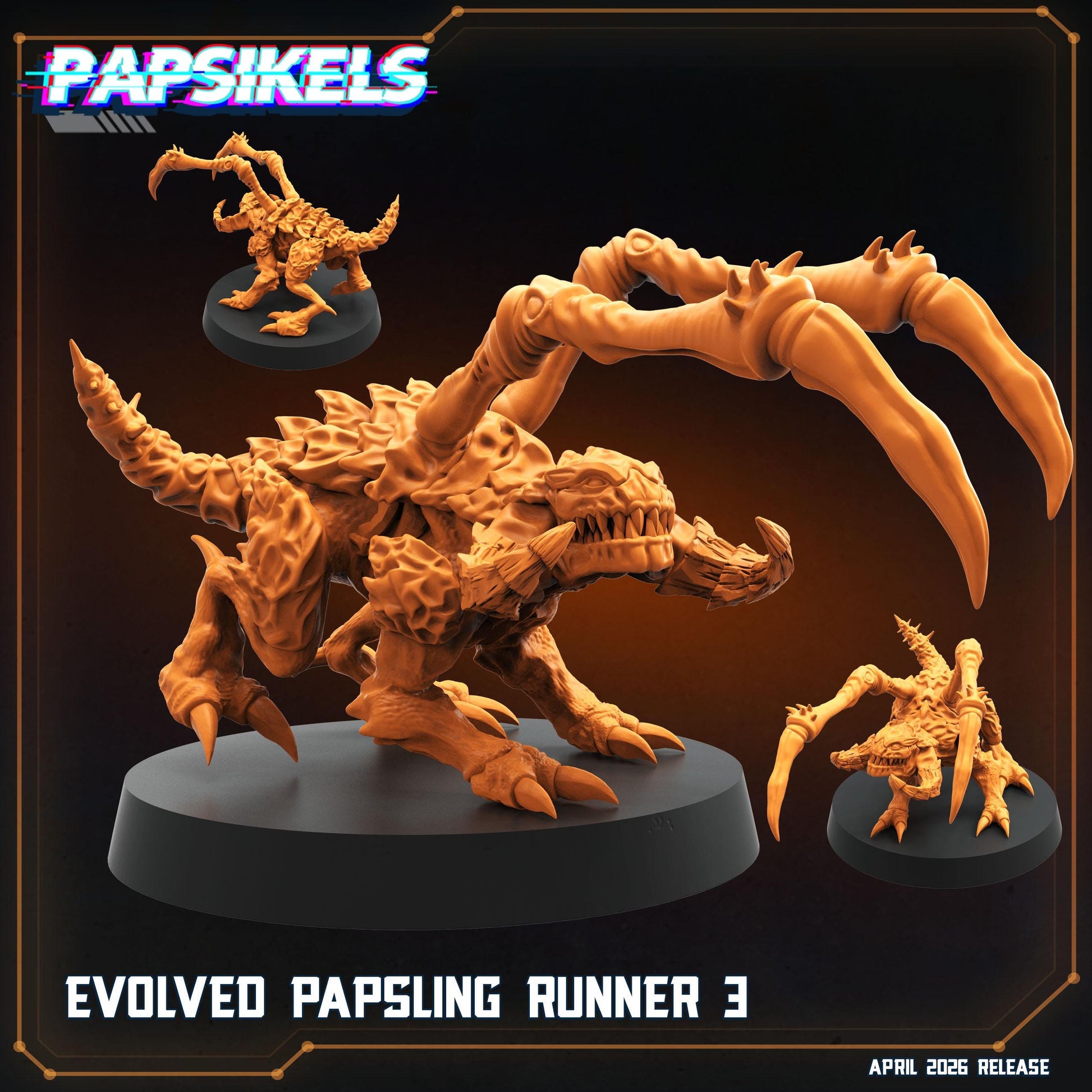 Papsikels Evolved Papsling Runners Squad (12 Minis) for 32mm games like Grimdark Future