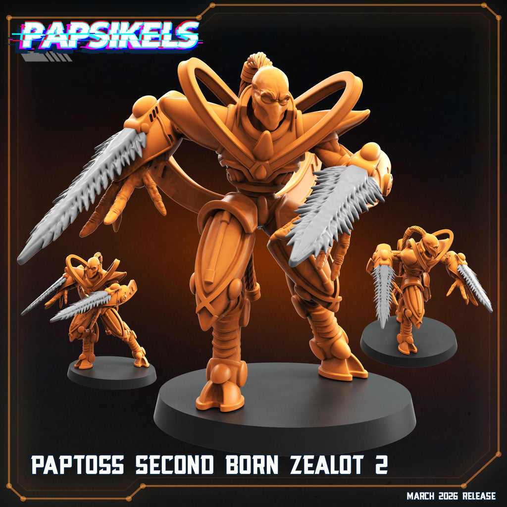 Papsikels Paptoss Second Born Fanatic Squad (6 Minis) for 32mm games like Grimdark Future