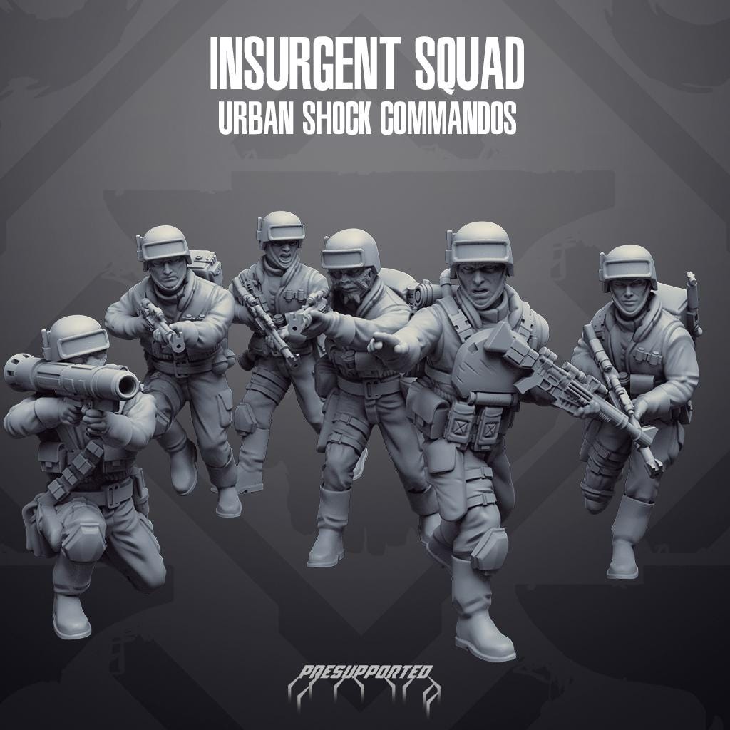 Rebel Insurgent Urban Shock Troops(11): 35mm Resin Miniatures for Star Wars Legion