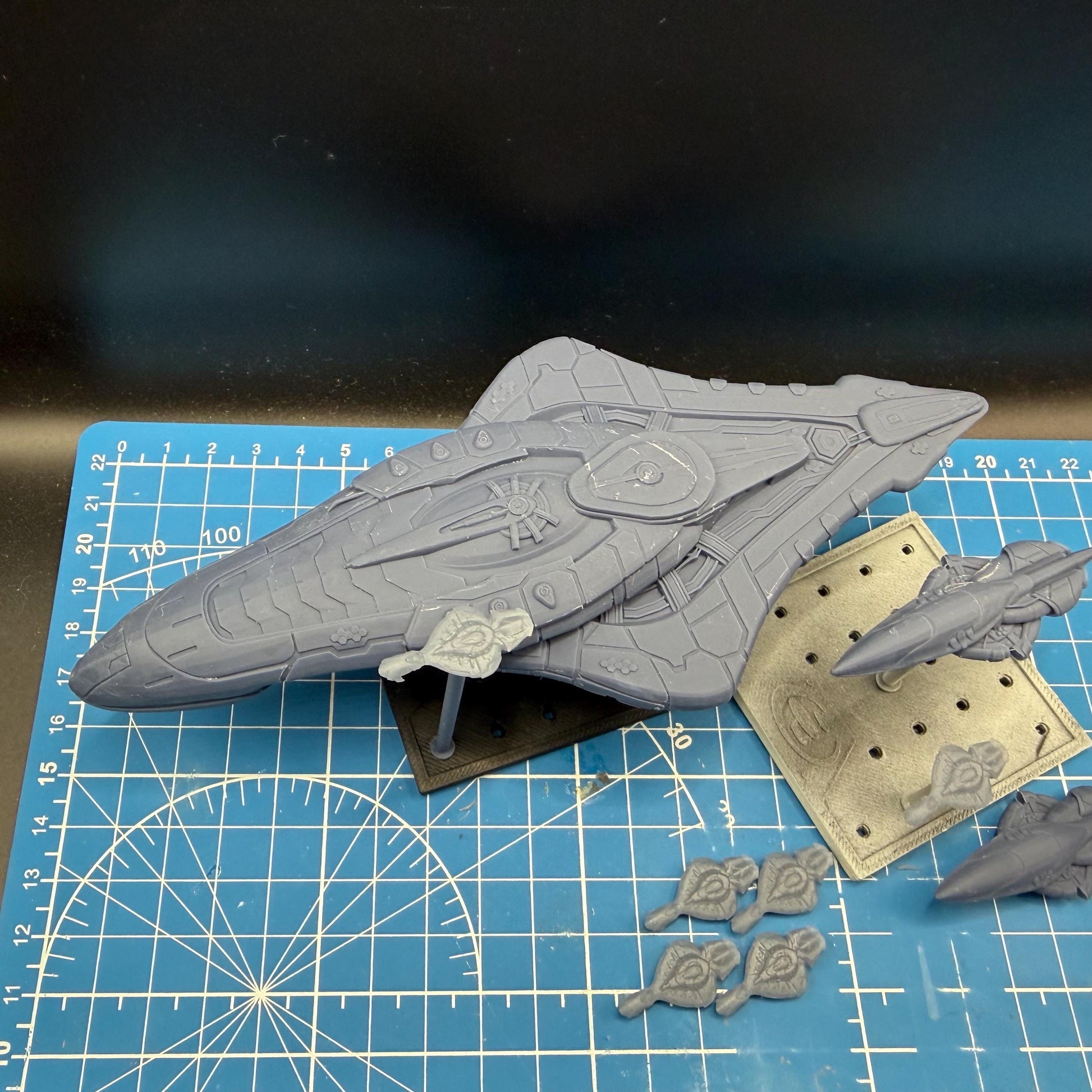 Halo Fleet Battles Proxy Covenant DOS Supercruiser Upgrade set for games like Onepagerules Warfleets