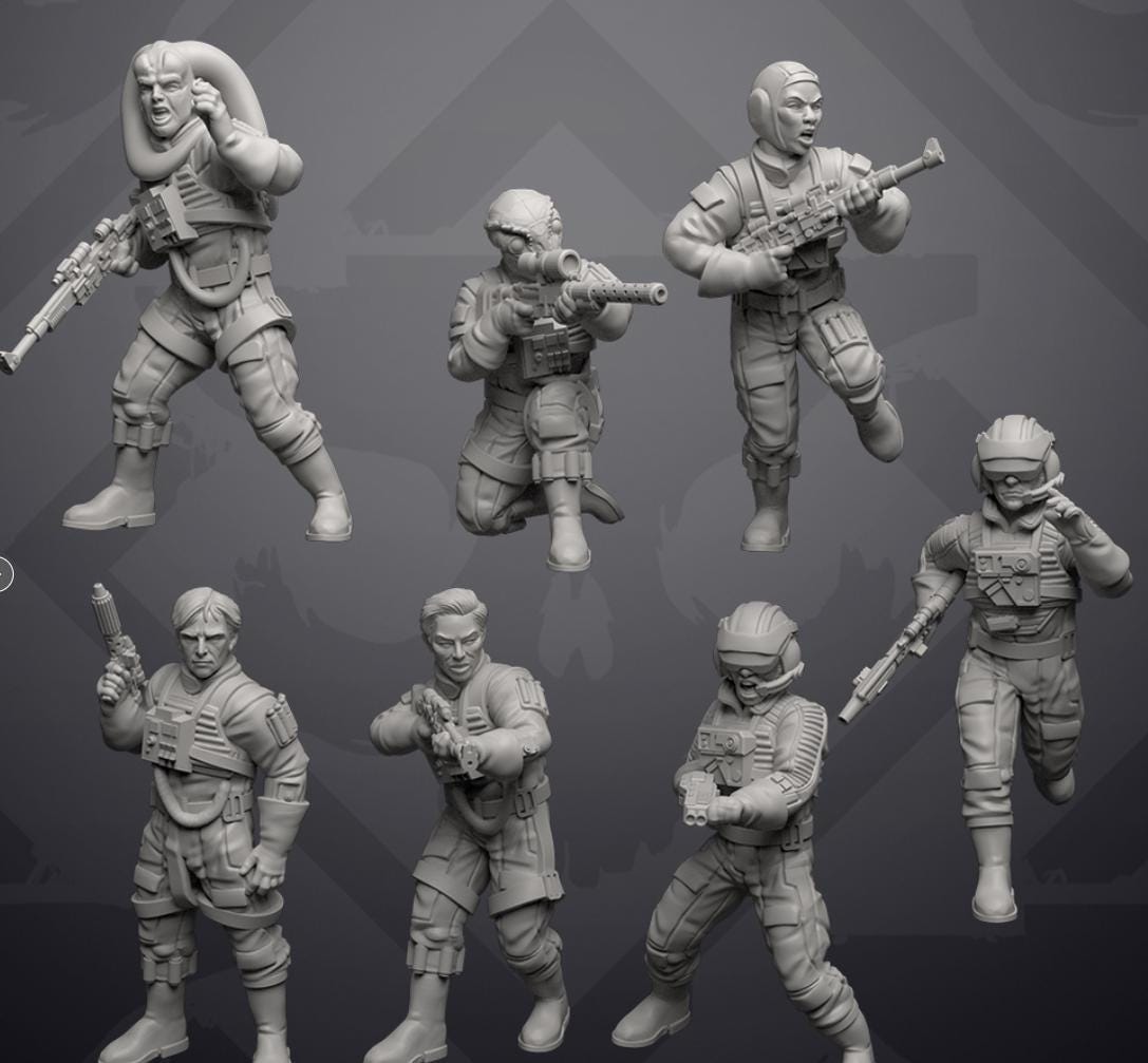 Rebel Insurgent Paratroopers (14): 35mm Miniatures for Star Wars Legion