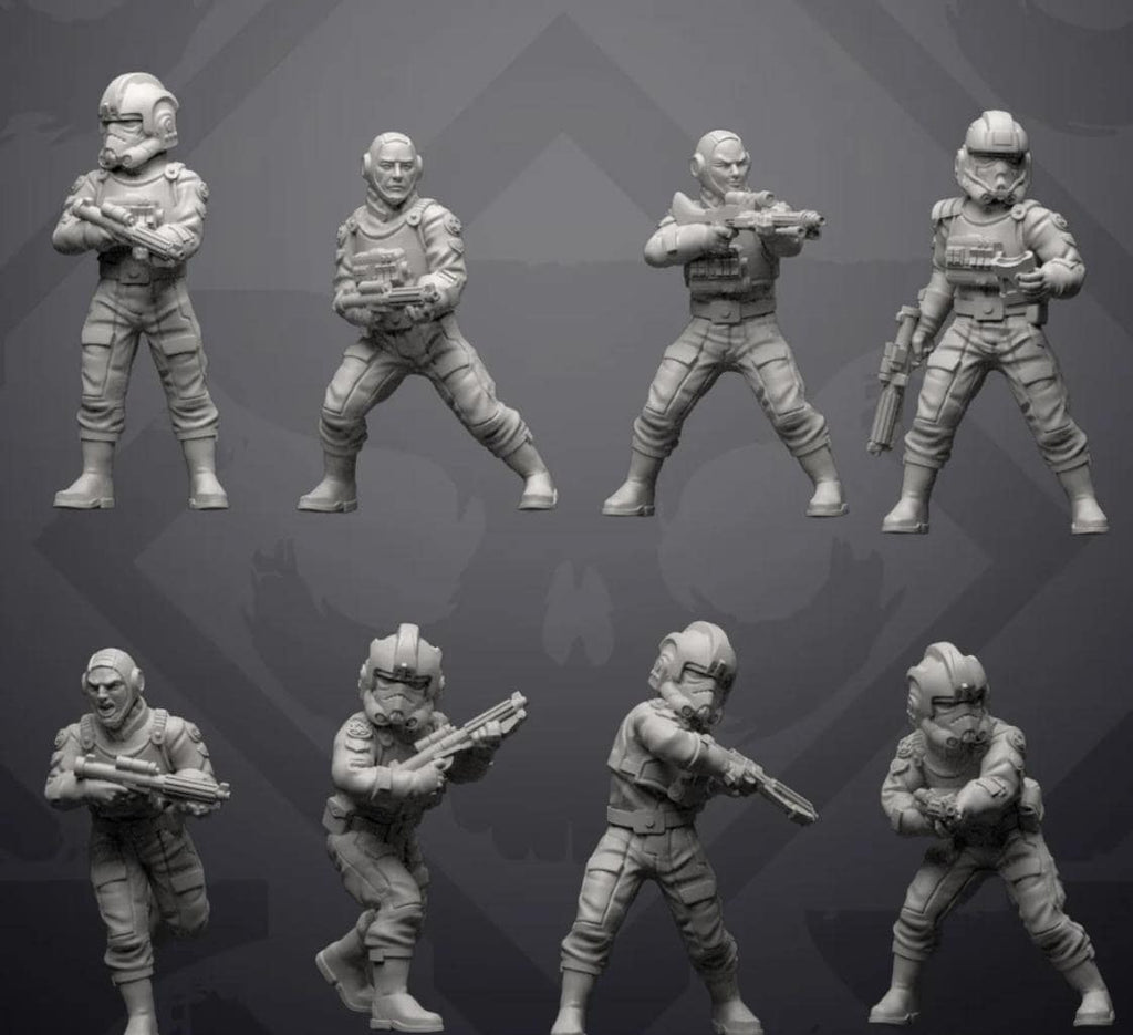 Imperial Authority Paratroopers (8): 35mm Miniatures for Star Wars Legion