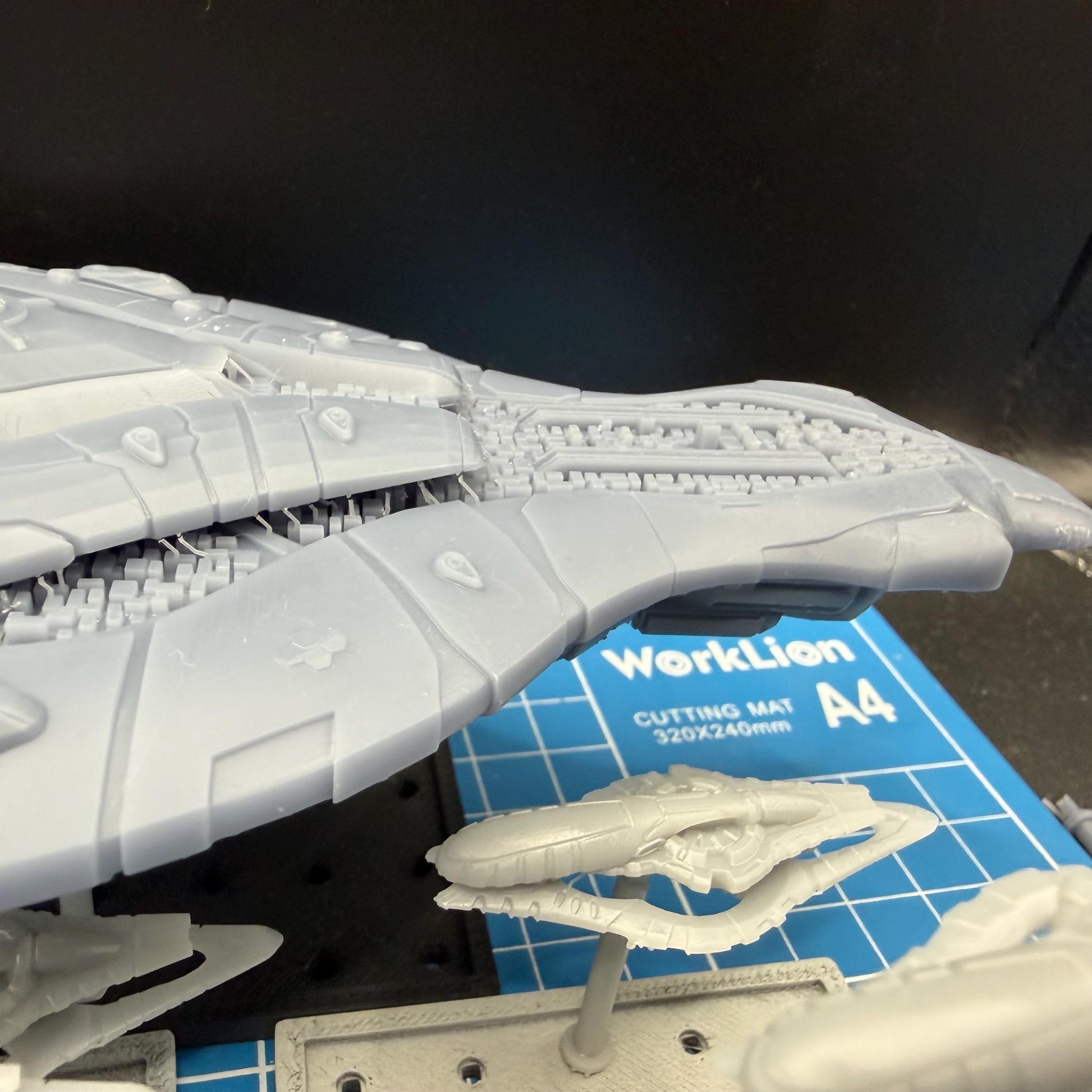 Halo Fleet Battles Proxy Covenant CAS Assault Carrier Upgrade set for games like Onepagerules Warfleets