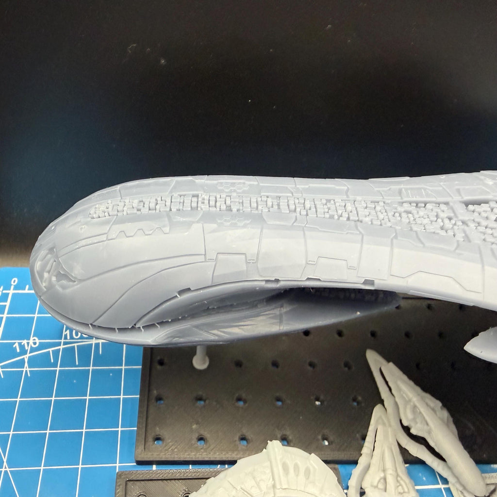 Halo Fleet Battles Proxy Covenant CAS Assault Carrier Upgrade set for games like Onepagerules Warfleets