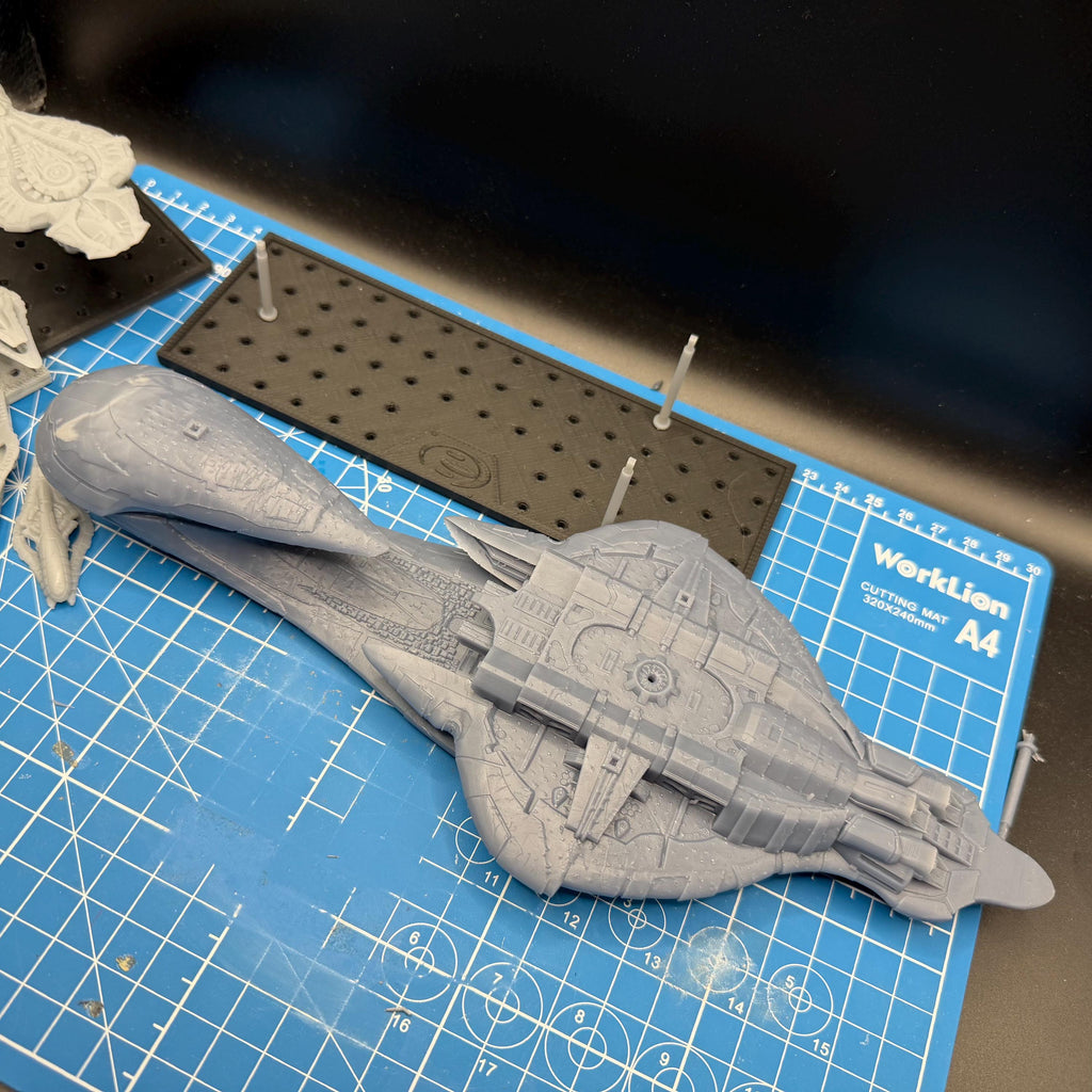 Halo Fleet Battles Proxy Covenant CAS Assault Carrier Upgrade set for games like Onepagerules Warfleets
