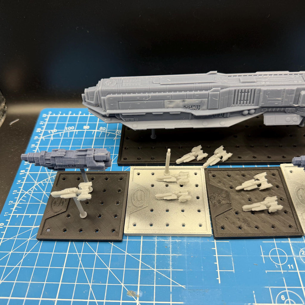 Halo Fleet Battles Proxy UNSC Punic Supercarrier Upgrade set for games like Onepagerules Warfleets