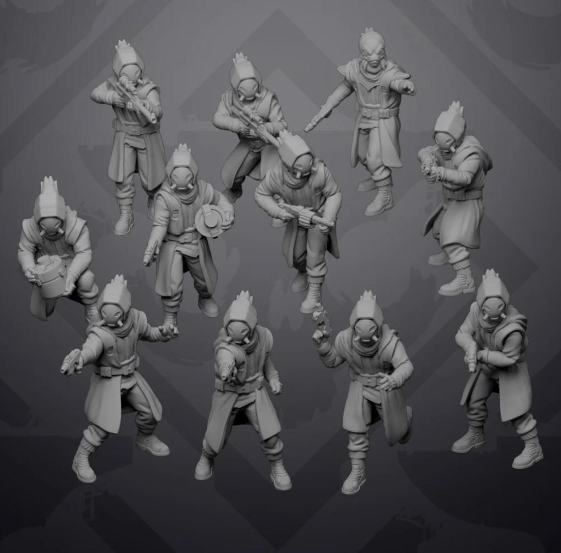 Galactic Scum Pike Syndicate Thugs (11): 35mm Resin Miniatures for Star Wars Legion