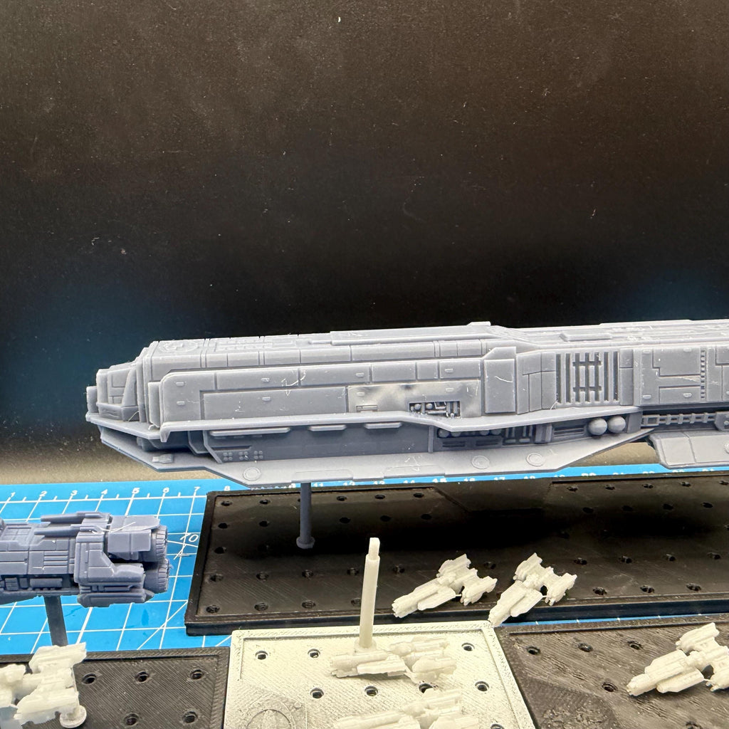 Halo Fleet Battles Proxy UNSC Punic Supercarrier Upgrade set for games like Onepagerules Warfleets