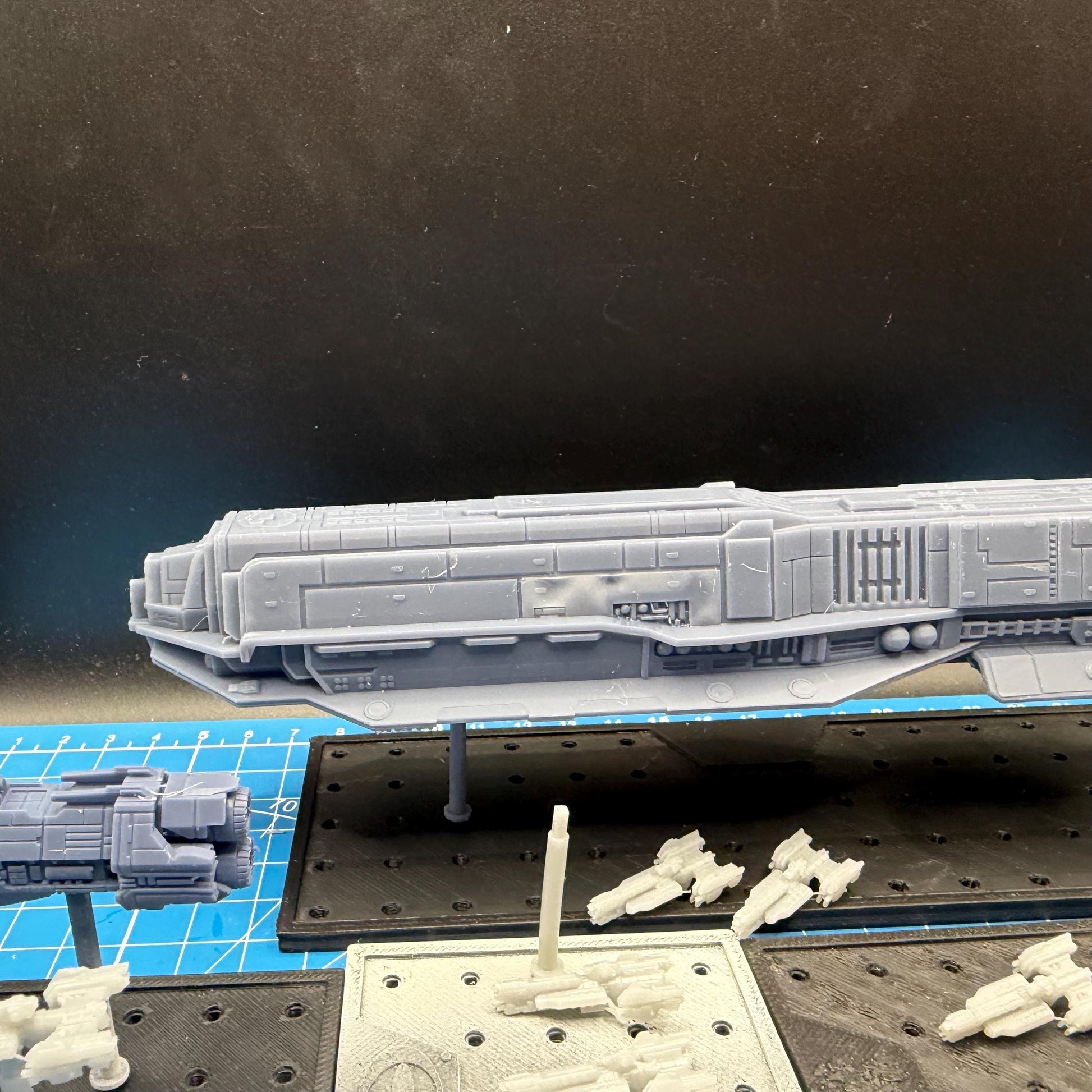 Halo Fleet Battles Proxy UNSC Punic Supercarrier Upgrade set for games like Onepagerules Warfleets