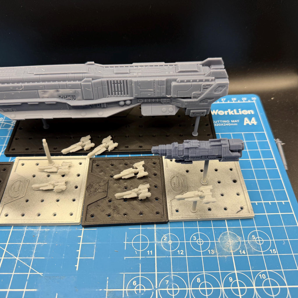 Halo Fleet Battles Proxy UNSC Punic Supercarrier Upgrade set for games like Onepagerules Warfleets