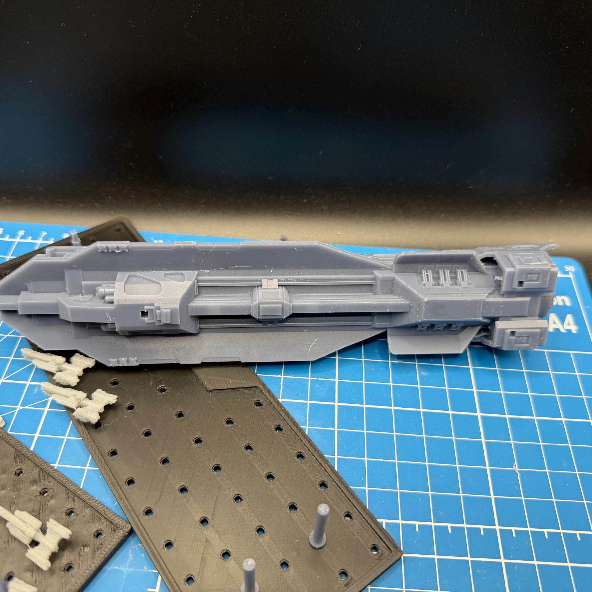 Halo Fleet Battles Proxy UNSC Punic Supercarrier Upgrade set for games like Onepagerules Warfleets