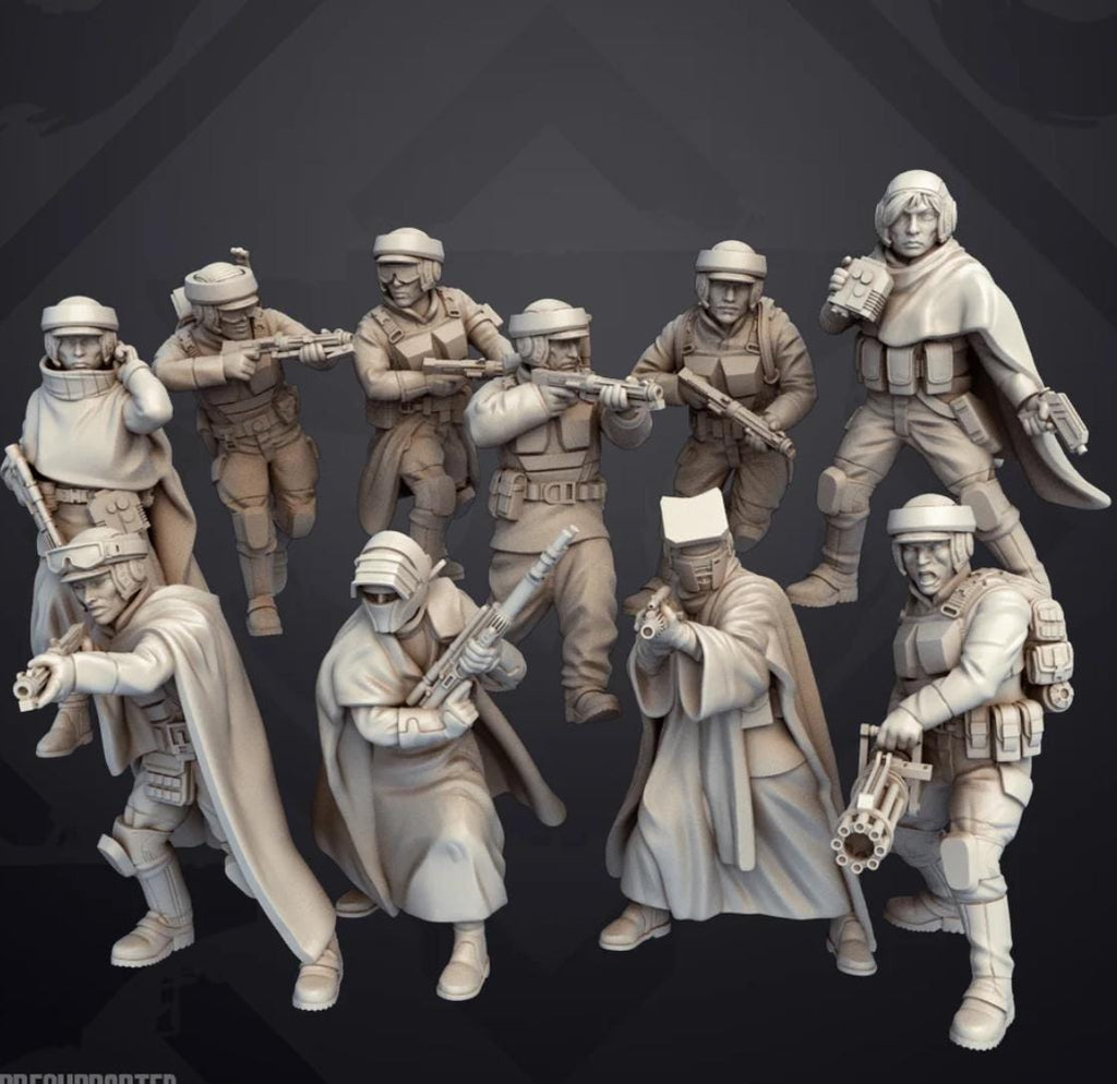 Rebel "Saw's Partizans" (13): 35mm Resin Miniatures for Star Wars Legion