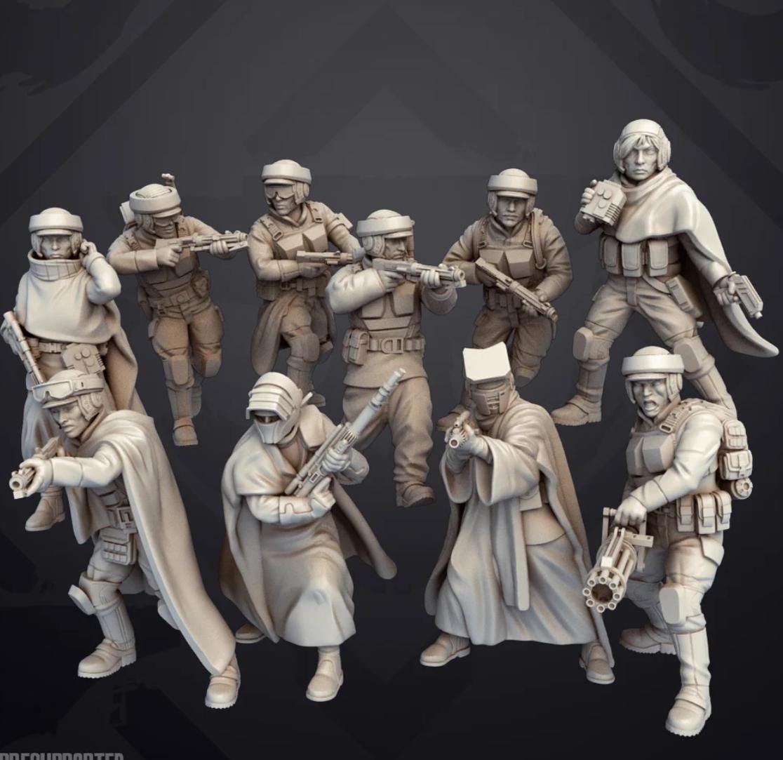 Rebel "Saw's Partizans" (13): 35mm Resin Miniatures for Star Wars Legion