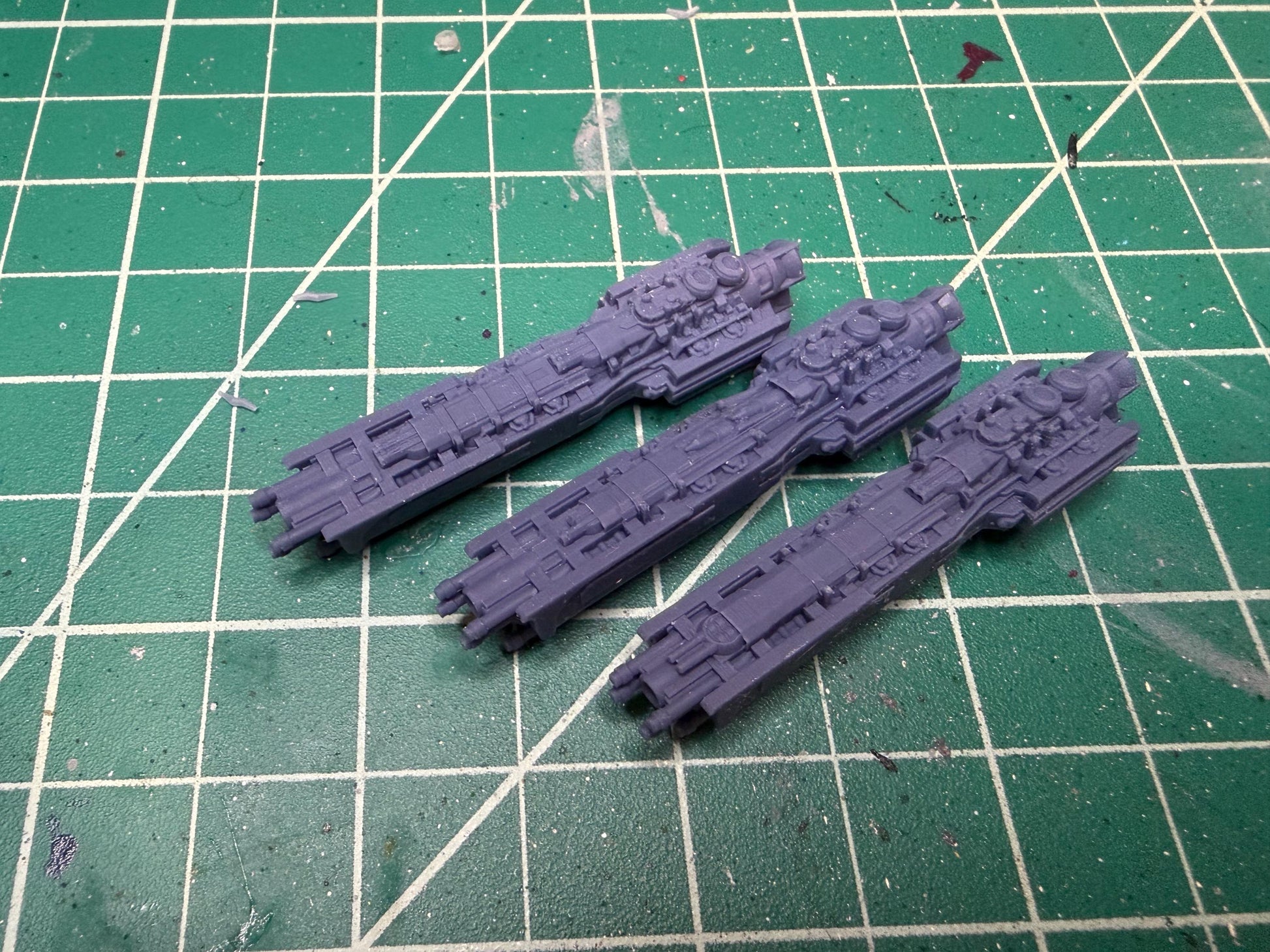 Goth Human Space Knight Frigate pack (3) for Onepagerules Warfleets