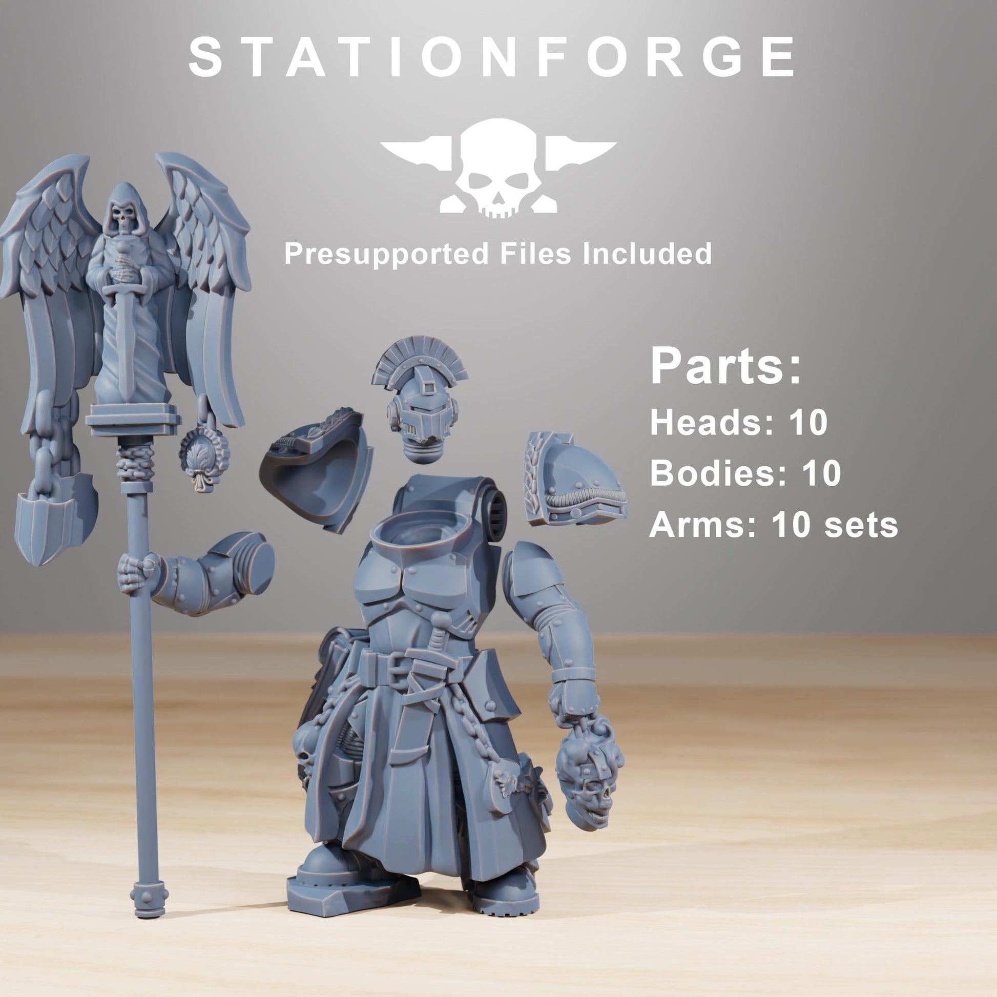 Socratis Knights Infantry pack from StationForge 32mm scale (10 Pack)