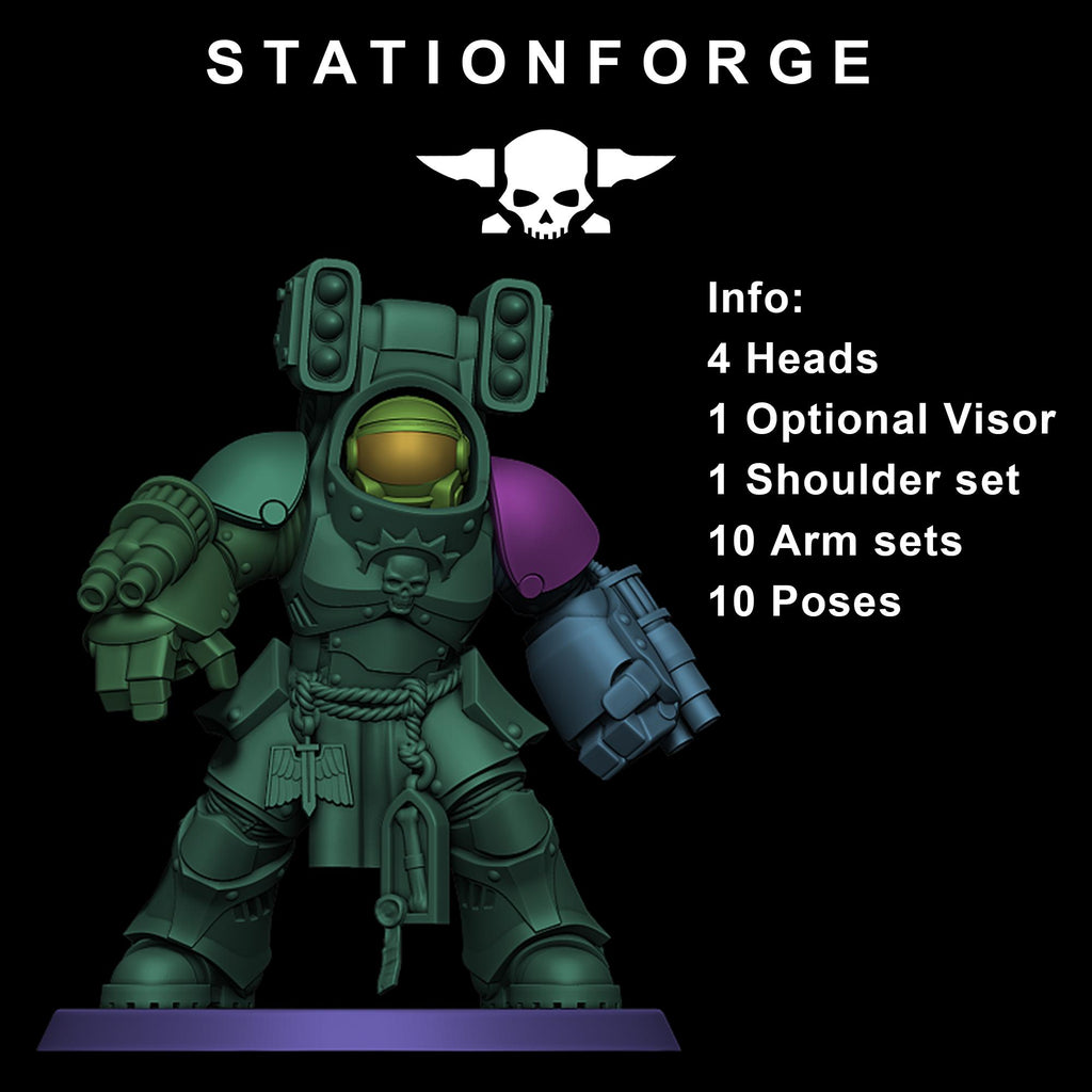Socratis Support Vanguard pack from StationForge 32mm scale (10 Pack)
