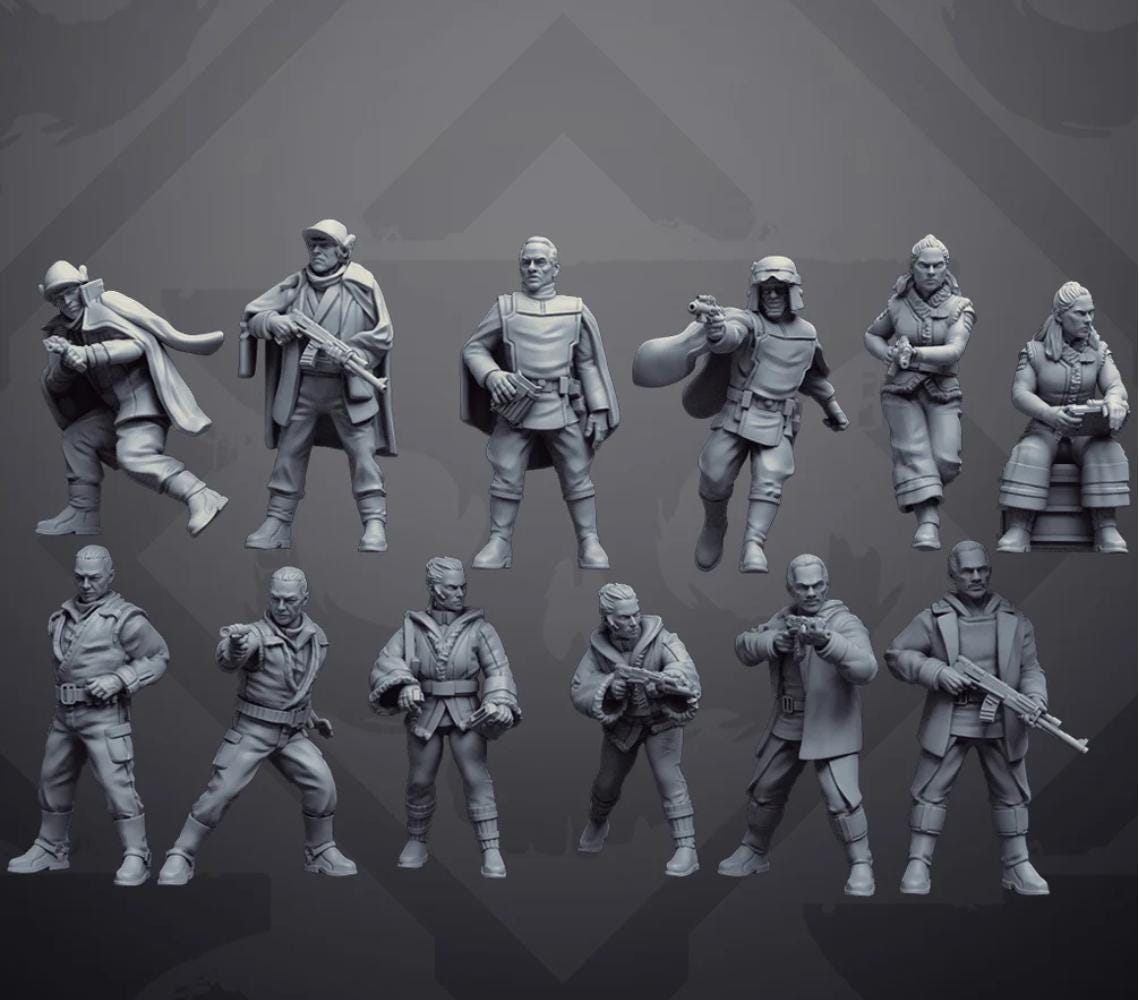 Rebel Insurgent Shepherd Insurgents and turncoats (14): 35mm Miniatures for Star Wars Legion