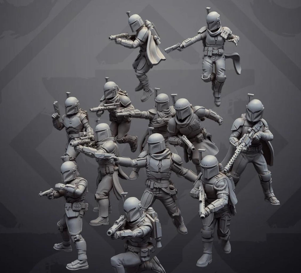 Mandalorian Enclave Nomads (12): 35mm Miniatures for Star Wars Legion