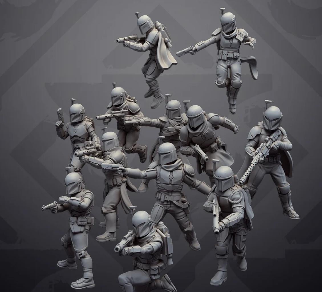 Mandalorian Enclave Nomads (12): 35mm Miniatures for Star Wars Legion