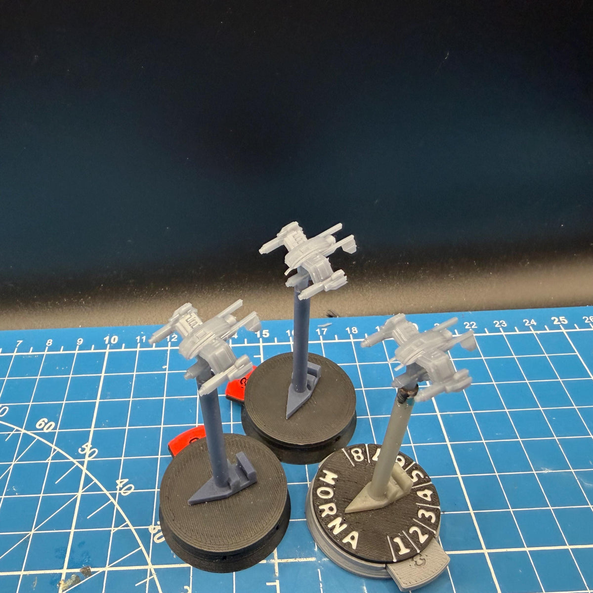 Terran Dominion Wraith Starfightersquadron (3 fighters) for Star Wars Armada scale games