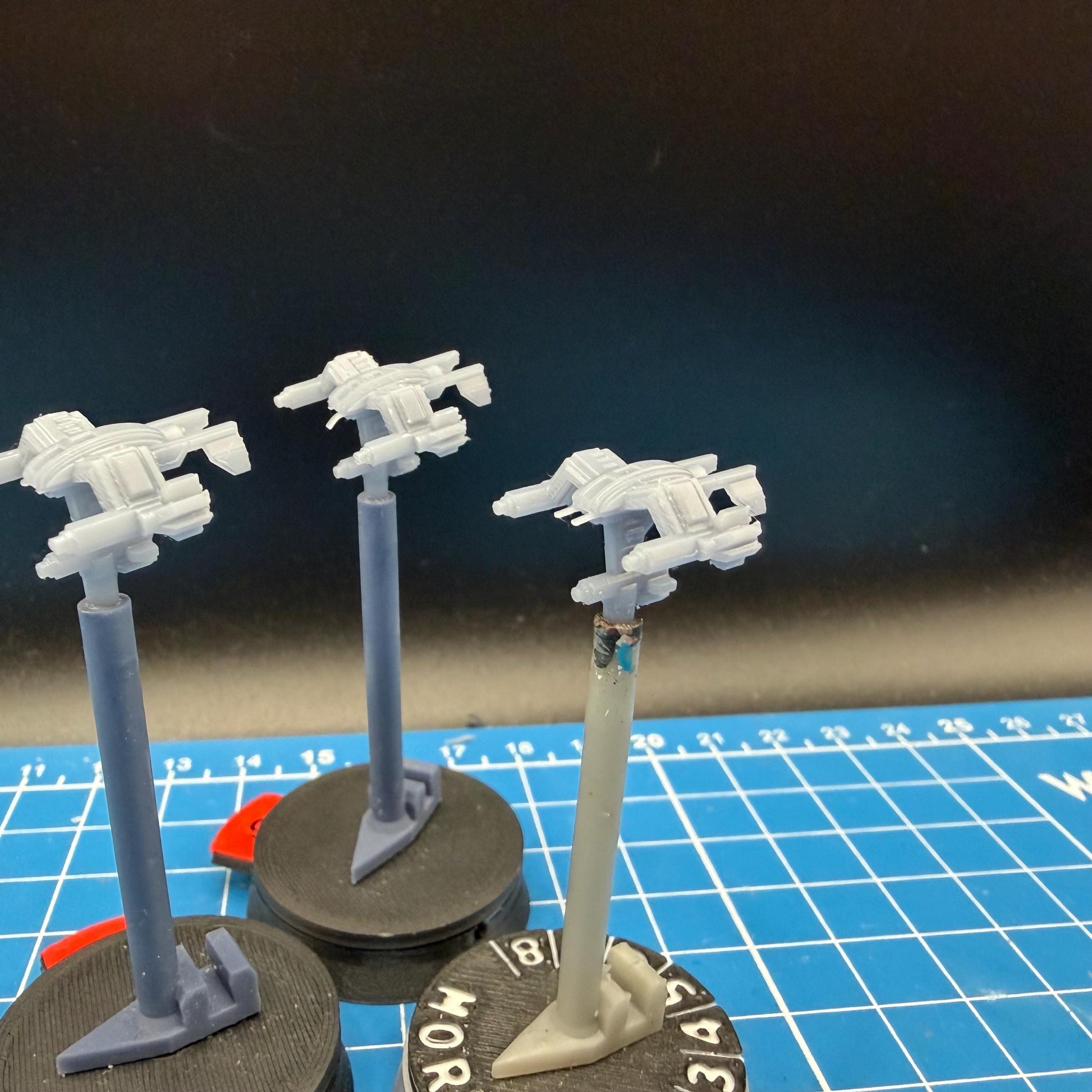Terran Dominion Wraith Starfightersquadron (3 fighters) for Star Wars Armada scale games