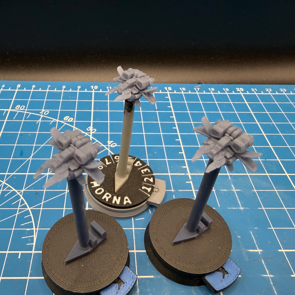 Terran Dominion Valkyrie Multirole fighter squadron (3 fighters) for Star Wars Armada scale games