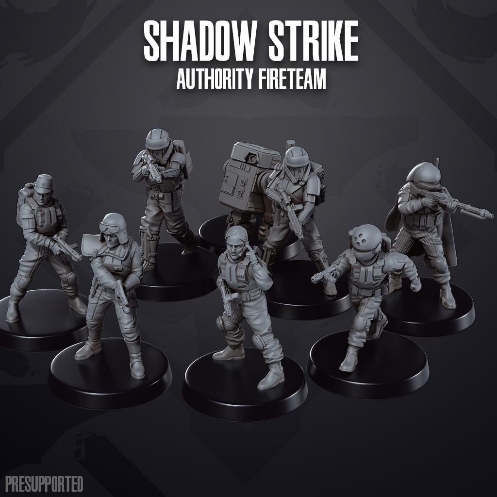 Imperial Authority Shadow Strike Fireteam (8): 35mm Miniatures for Star Wars Legion